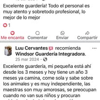 Comentarios positivos de familias